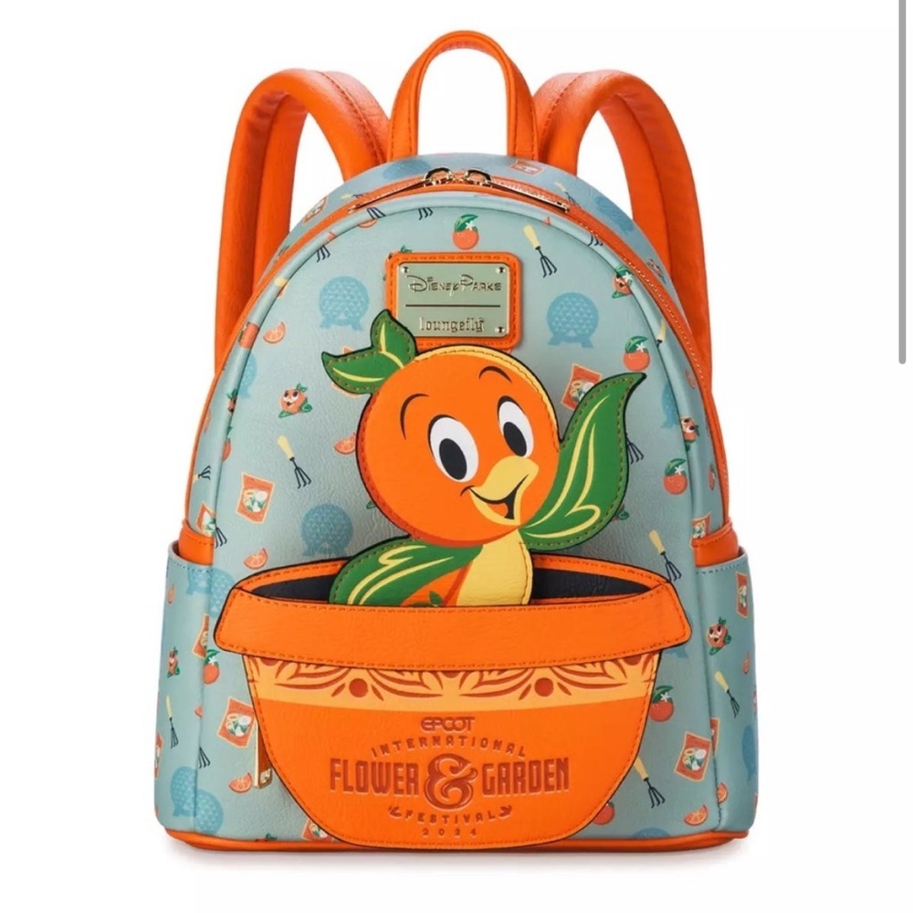 NWT Loungefly 2024 EPCOT Flower & Garden Festival Orange Bird Mini Backpack
